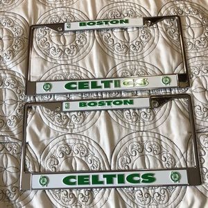 Set of 2 Boston Celtics License Plate Covers